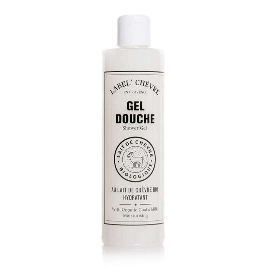 Gel de ducha con leche de cabra ecológica.