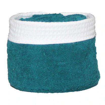 100% cotton basket + 6 guest towels - ocean